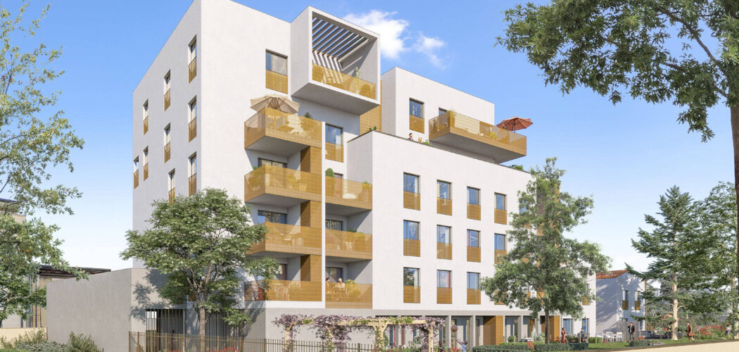Programme immobilier neuf Park Lane - Villeurbanne : Appartements T2–T5 avec terrasses, parking sécurisé et proximité Parc Nathalie Gauthier (69100) - Référence : 14746