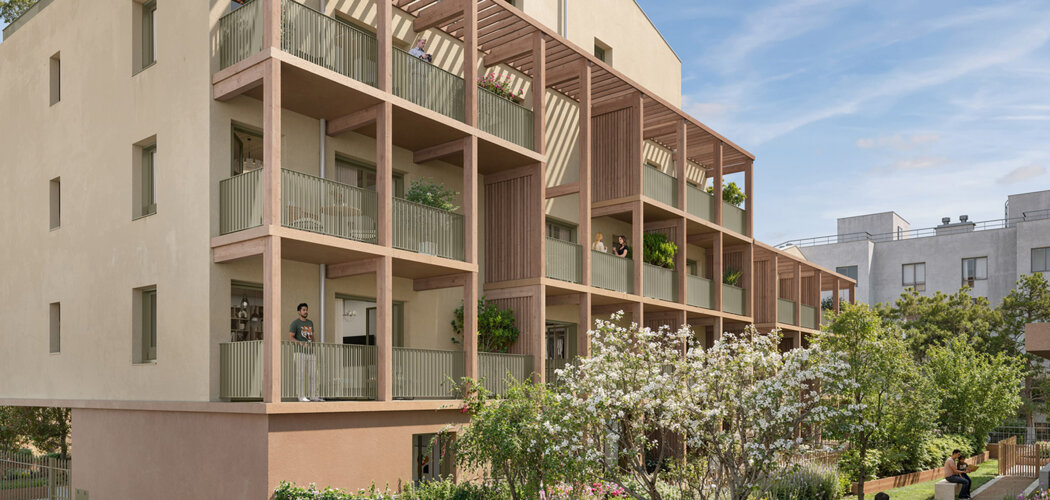 Programme immobilier neuf Néa - Villeurbanne proche métro A Cusset à 9 min à pied (69100) - Référence : 16057