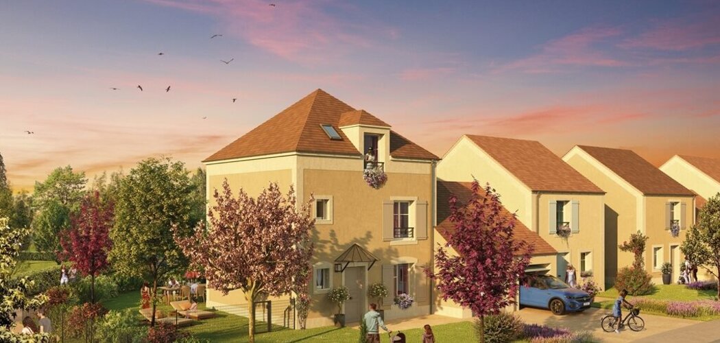 Programme immobilier neuf Les Jardins de Villevaudé - Villevaudé : 20 maisons neuves T4–T5 à 10 min de Torcy (77410) - Référence : 15924