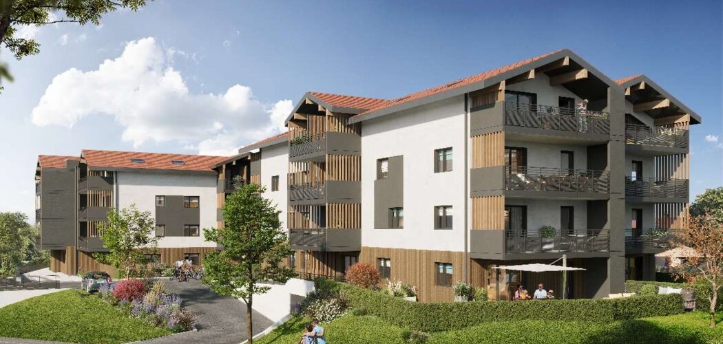 Programme immobilier neuf PRECOSY - Villy-le-Pelloux : appartements neufs à 15 min d’Annecy, confort montagne et terrasses (74350) - Référence : 15698