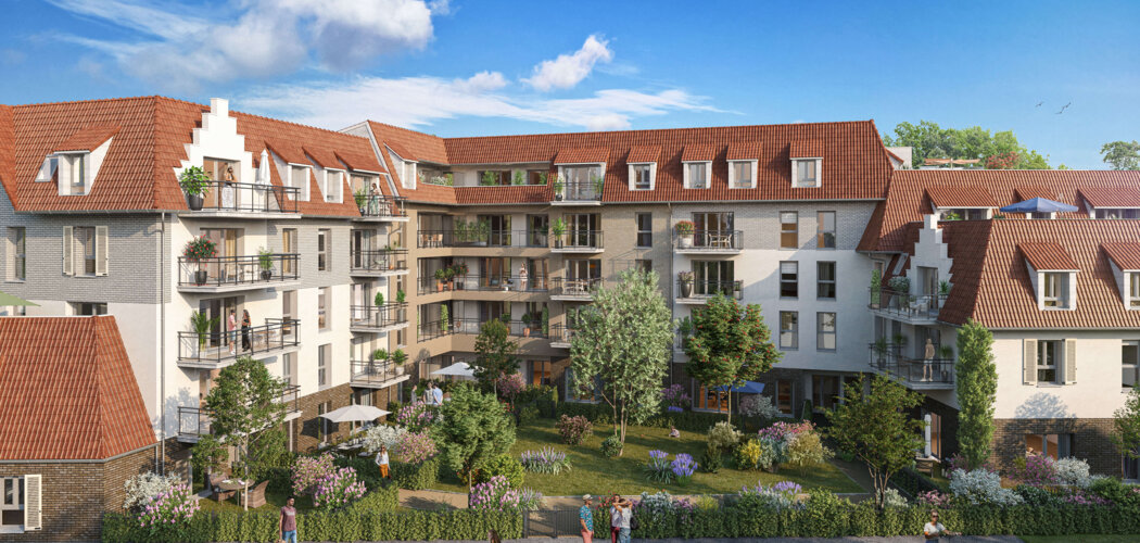 Programme immobilier neuf Villa Obert - Wambrechies : appartements neufs du 2 au 4 pièces à 15 min de l'hypercentre de Lille (59118) - Référence : 15770