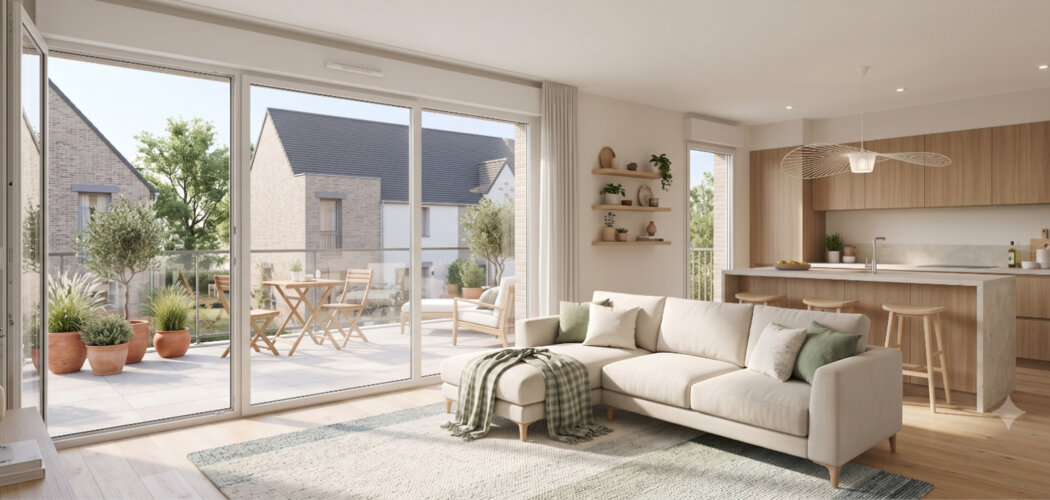 Programme immobilier neuf LES JARDINS DE ST CLEMENT - Wasquehal : Appartements studio–T4 et maisons T4–T5 avec terrasses, jardins privatifs et proximité commodités (59290) - Référence : 14794