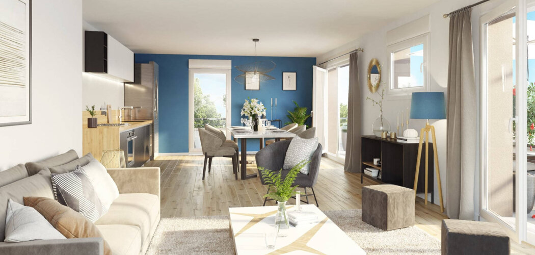 Programme immobilier neuf Le Carre St Clement - Wasquehal : maisons neuves de 4 et 5 pièces en quartier résidentiel (59290) - Référence : 15075