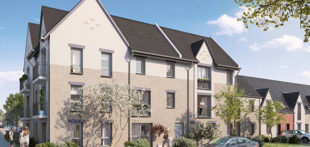 Programme immobilier neuf Le Carre St Clement - Wasquehal : maisons neuves de 4 et 5 pièces en quartier résidentiel (59290) - Référence : 15075