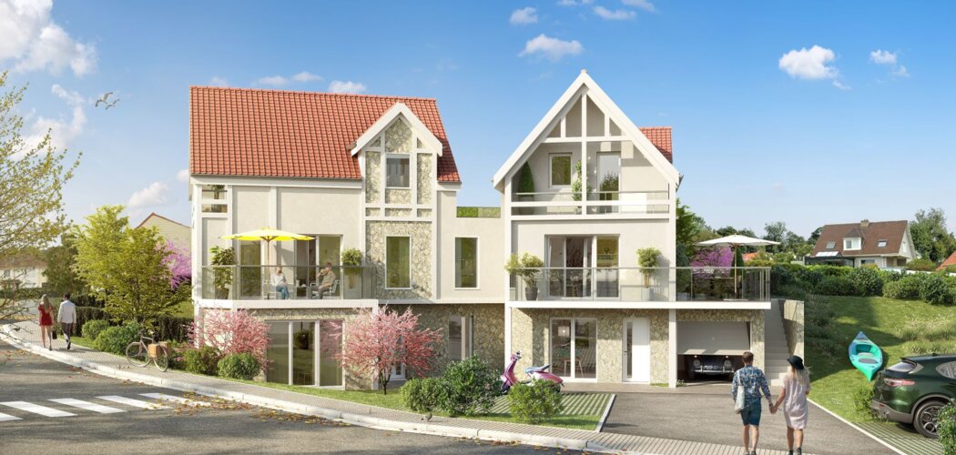 Programme immobilier neuf Avenue Francois Mitterrand - WIMEREUX - Wimereux : 2 maisons neuves 4 pièces près des plages et de Boulogne-sur-Mer (62930) - Référence : 15822