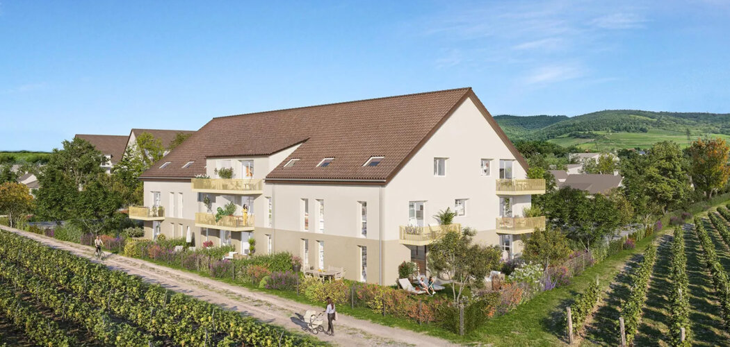Programme immobilier neuf LE CLOS DES CAUDALIES - Wintzenheim résidence intimiste proche Colmar et frontière allemande (68920) - Référence : 17767