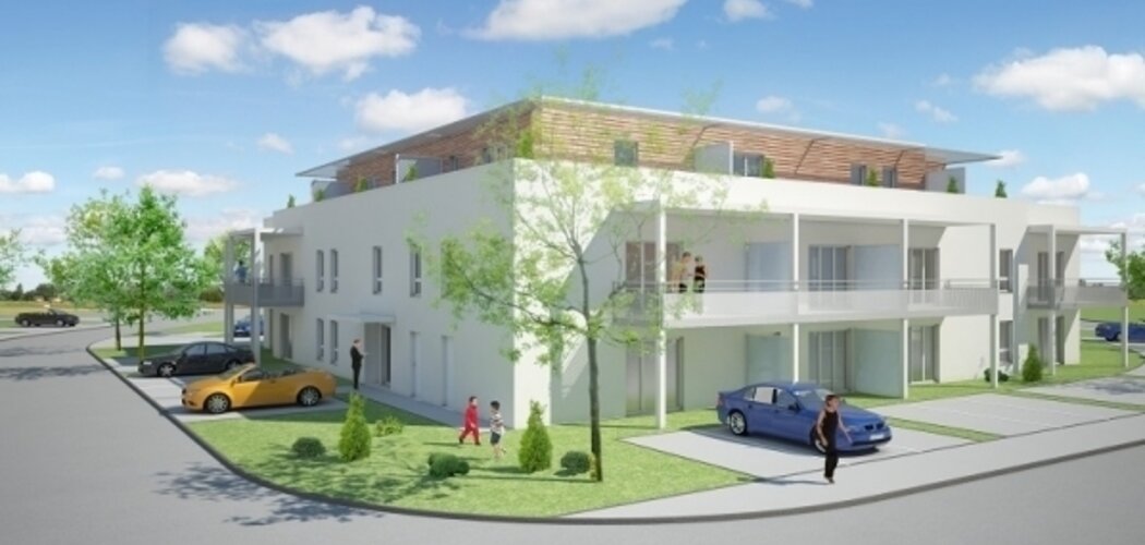 Programme immobilier neuf Les Coteaux de Lorraine - Woippy : 21 appartements T2–T3 BBC avec jardins, terrasses et chauffage au gaz (57140) - Référence : 215