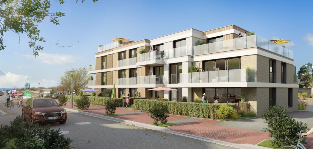 Programme immobilier neuf LES TERRASSES DE LA DUNE - Zuydcoote : appartements neufs face à la plage, vues sur mer et confort moderne (59123) - Référence : 15677