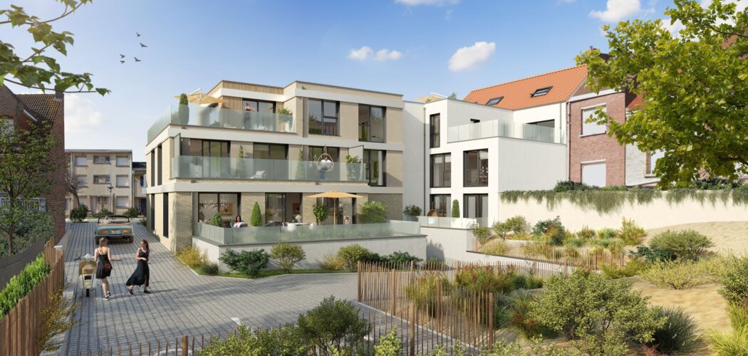 Programme immobilier neuf LES TERRASSES DE LA DUNE - Zuydcoote : appartements neufs face à la plage, vues sur mer et confort moderne (59123) - Référence : 15677