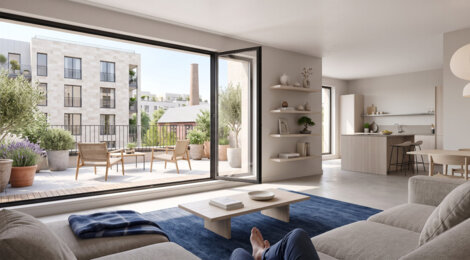 Programme immobilier neuf LES ATELIERS 63 - Aubervilliers : appartements neufs industriels en plein centre-ville (93300) - Référence : 14859
