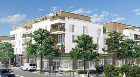 Programme immobilier neuf GINKGO - Melun : Appartements T2–T4 avec terrasses, commerces et conciergerie au cœur de l’écoquartier Woodi (77000) - Référence : 17803