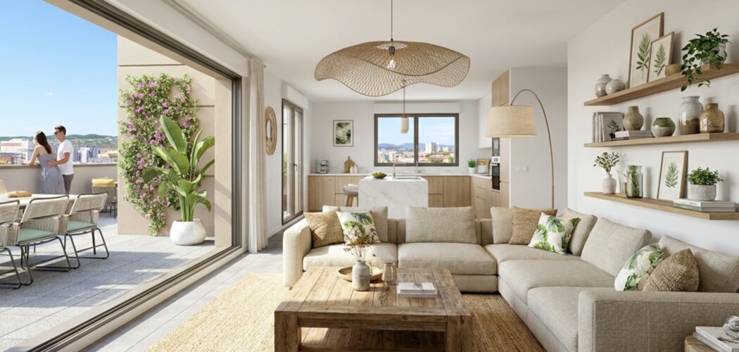 Programme immobilier neuf Lumière et Jardins - Lyon 8e à vélo du parc de Parilly (69008) - Référence : 11355