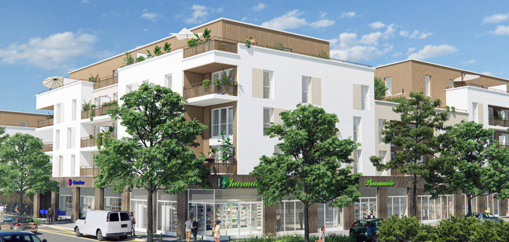 Programme immobilier neuf GINKGO - Melun : Appartements T2–T4 avec terrasses, commerces et conciergerie au cœur de l’écoquartier Woodi (77000) - Référence : 17803