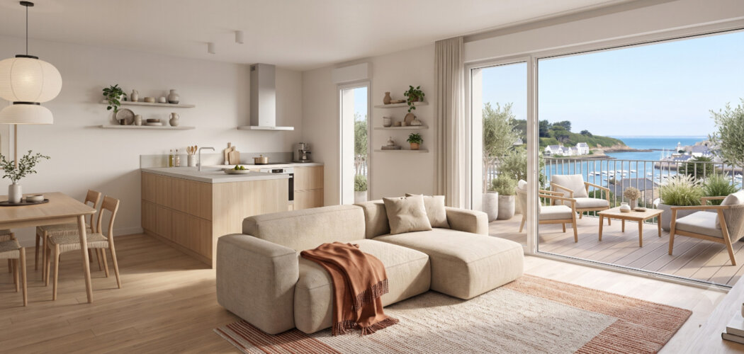 Programme immobilier neuf LA FLOTTILLE - Pléneuf-Val-André : Appartements T2–T5 avec terrasses, parking sécurisé et proximité bord de mer (22370) - Référence : 14677