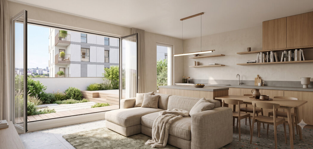 Programme immobilier neuf AROMATIQUE - Rennes : 26 appartements neufs du 2 au 4 pièces en quartier Baud Chardonnet (35000) - Référence : 14906