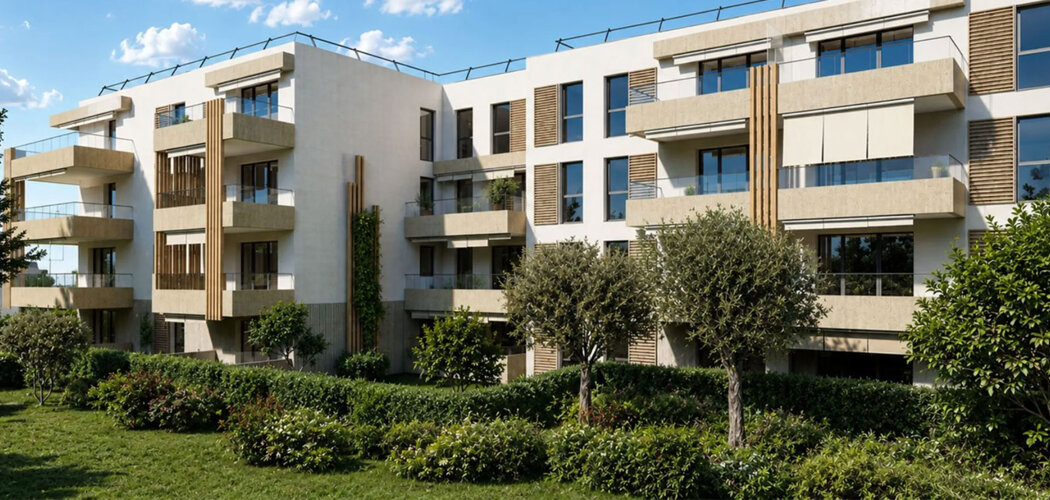 Programme immobilier neuf Les Perles - Saint-Laurent-du-Var appartements lumineux avec aperçu mer (06700) - Référence : 17835