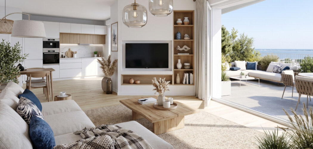 Programme immobilier neuf Harmony of the Sky - Saint-Nazaire : Appartements studio–T5 avec vues panoramiques, terrasses et jardin paysager proche de l’océan Atlantique (44600) - Référence : 14482