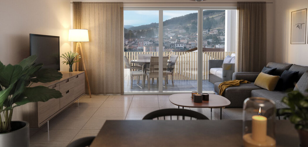 Programme immobilier neuf CONVERGENCE - Tarare centre proche place Croizat résidence moderne avec extérieur (69170) - Référence : 17203