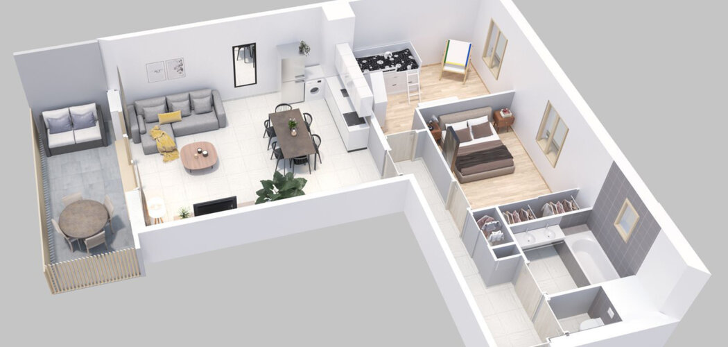 Programme immobilier neuf CONVERGENCE - Tarare centre proche place Croizat résidence moderne avec extérieur (69170) - Référence : 17203