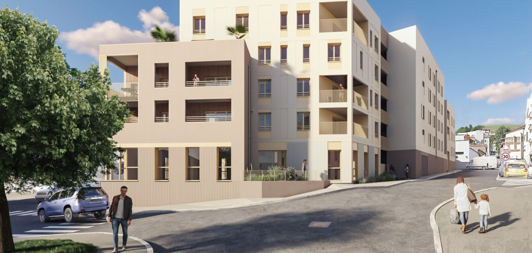 Programme immobilier neuf CONVERGENCE - Tarare centre proche place Croizat résidence moderne avec extérieur (69170) - Référence : 17203