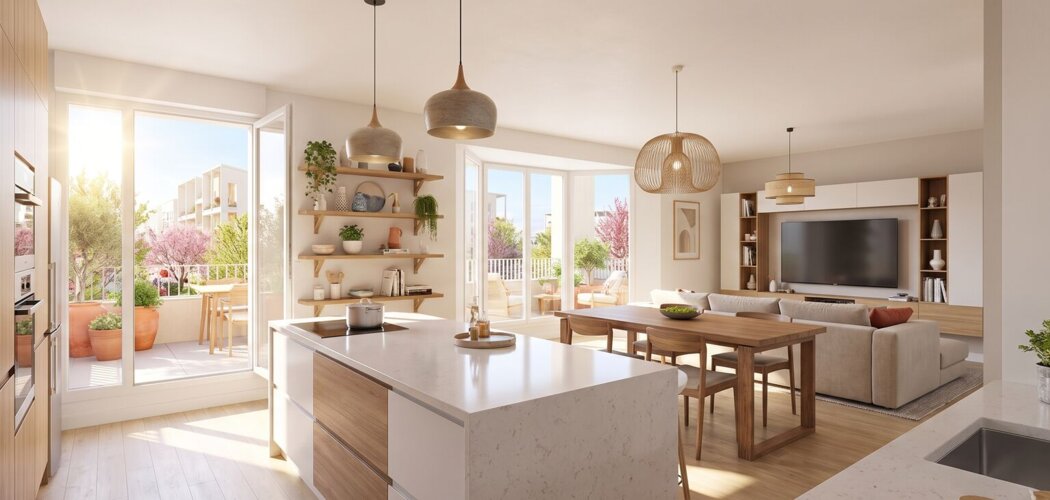 Programme immobilier neuf KOZY - Vaulx-en-Velin : appartements neufs du studio au 5 pièces proche du futur tramway T9 (69120) - Référence : 16022