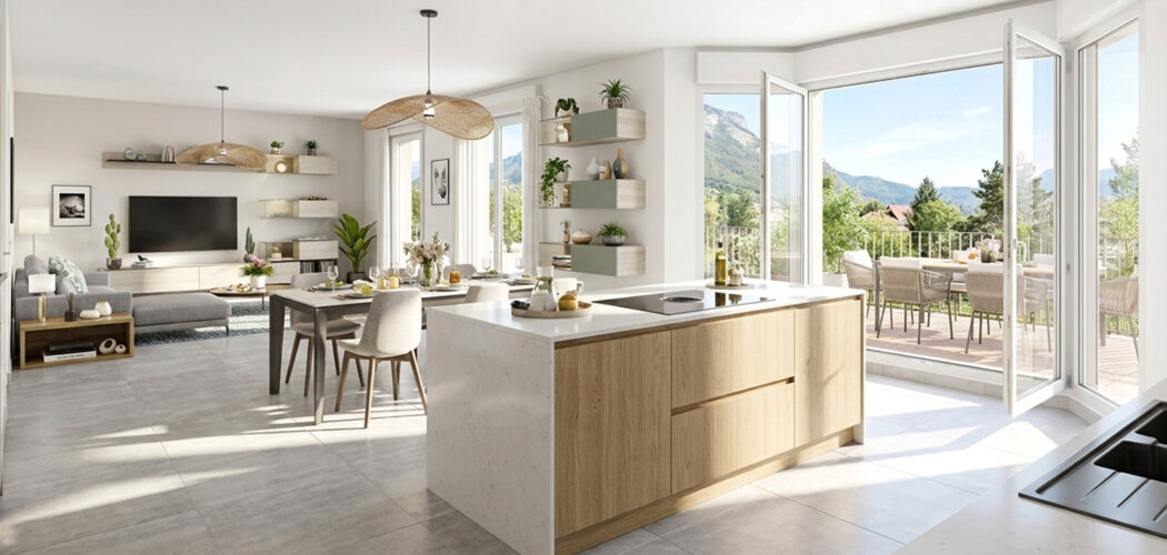 Programme immobilier neuf Prairies du Breuil - Vif : 32 appartements neufs du 2 au 4 pièces dans un parc de 6000 m² proche du centre (38450) - Référence : 15454