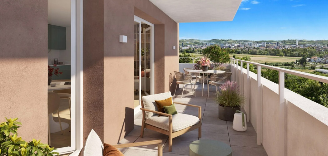 Programme immobilier neuf Osmose - Village-Neuf résidence avec cœur paysager en centre-ville (68128) - Référence : 17322