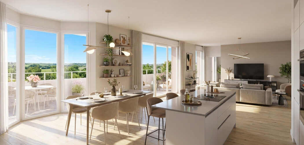 Programme immobilier neuf Osmose - Village-Neuf résidence avec cœur paysager en centre-ville (68128) - Référence : 17322